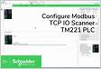 How do I configure the Modbus TCP IO Scanner for M221